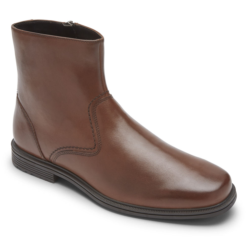 Rockport Mens Boots Brown - Taylor Zipper - UK 840-KOEFXZ